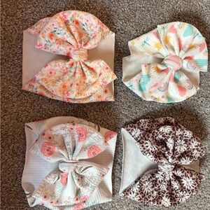Floral and Patterned Kids Headbands Set